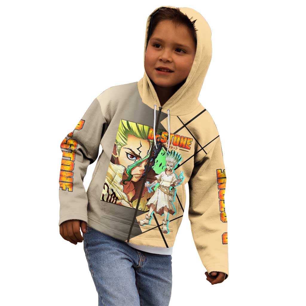 Senku Ishigami Dr. Stone Kid Hoodie with Science Experiment Pose and Innovative Genius Design - The Mazicc
