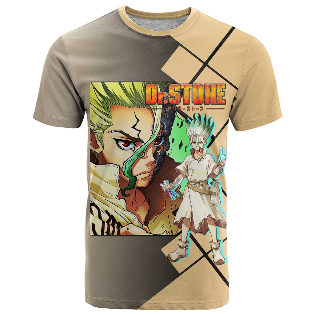 Senku Ishigami Dr. Stone T Shirt with Science Experiment Pose and Innovative Genius Design - The Mazicc