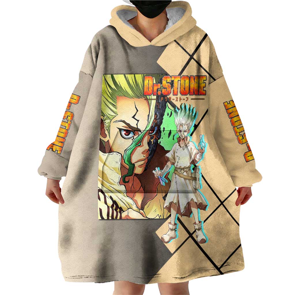 Senku Ishigami Dr. Stone Wearable Blanket Hoodie with Science Experiment Pose and Innovative Genius Design - The Mazicc