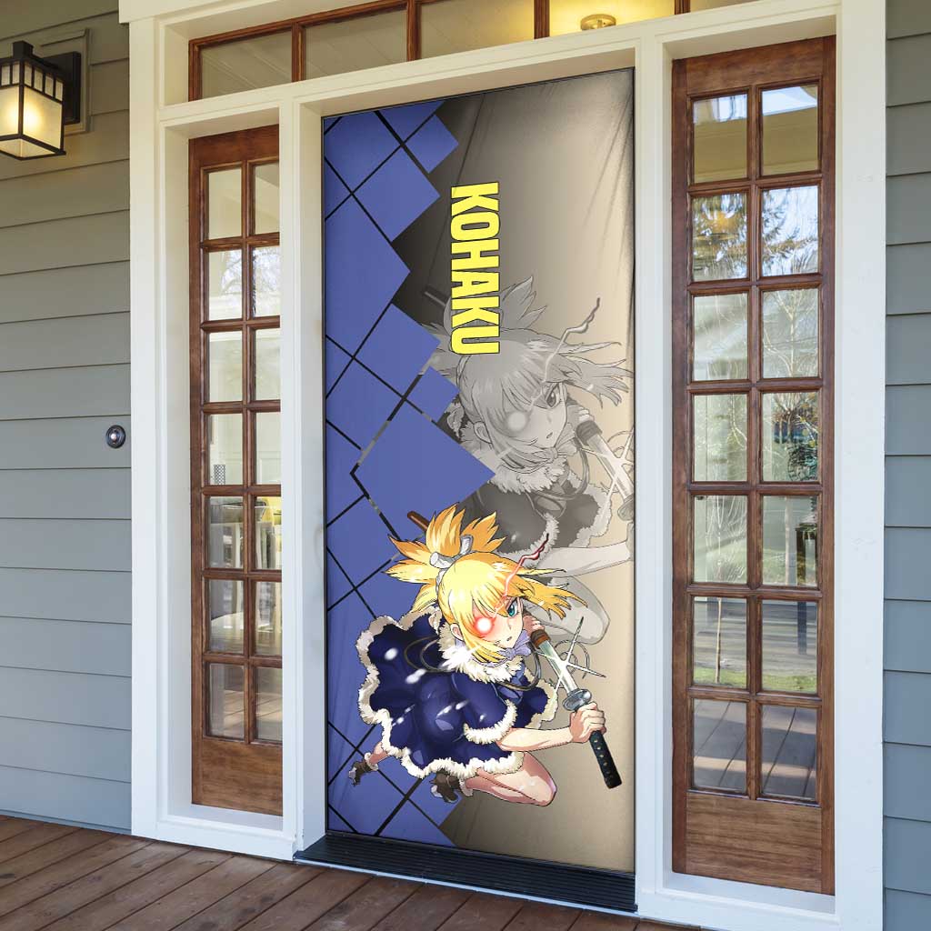 Kohaku Dr. Stone Door Cover with Combat Stance and Brave Adventure Design - The Mazicc