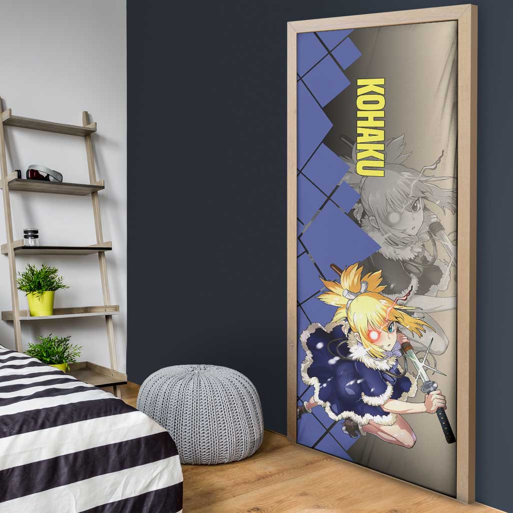 Kohaku Dr. Stone Door Cover with Combat Stance and Brave Adventure Design - The Mazicc
