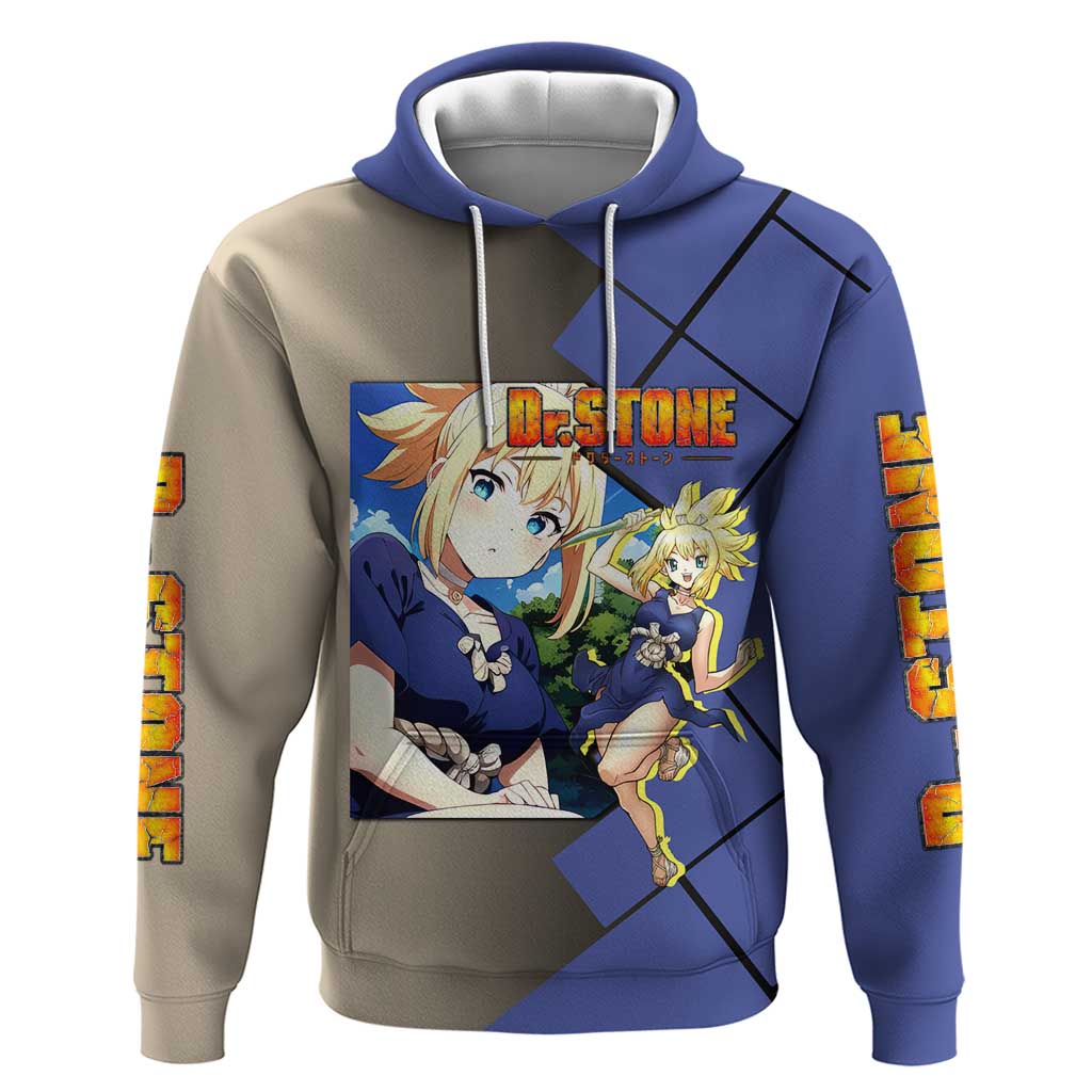Kohaku Dr. Stone Hoodie with Combat Stance and Brave Adventure Design - The Mazicc