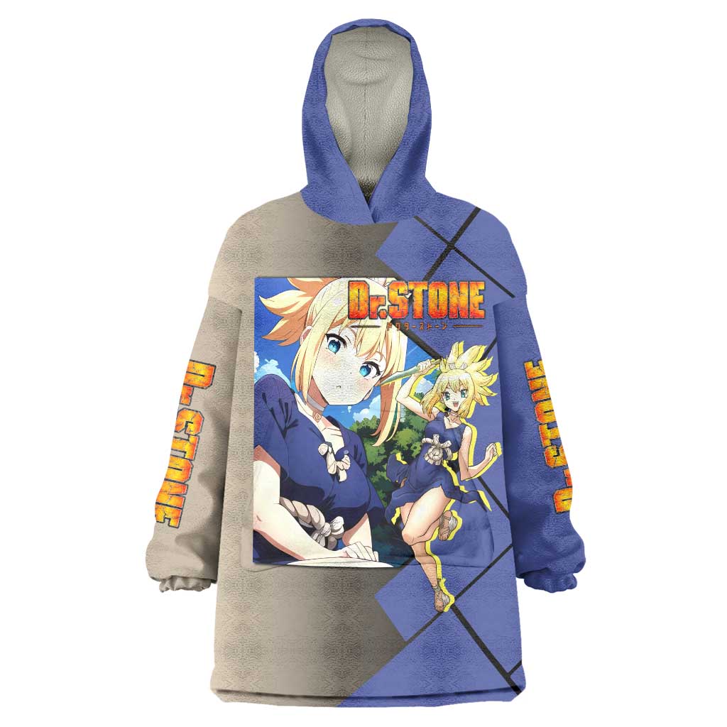 Kohaku Dr. Stone Wearable Blanket Hoodie with Combat Stance and Brave Adventure Design - The Mazicc
