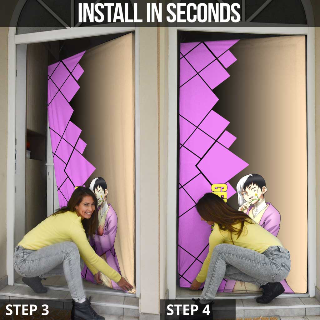Gen Asagiri Dr. Stone Door Cover with Mind Reading Pose and Clever Strategy Design - The Mazicc