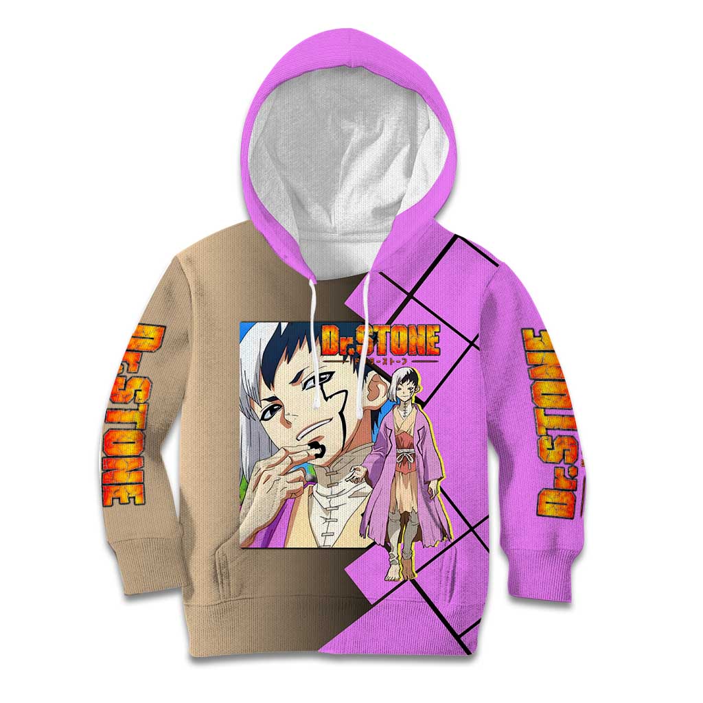 Gen Asagiri Dr. Stone Kid Hoodie with Mind Reading Pose and Clever Strategy Design - The Mazicc