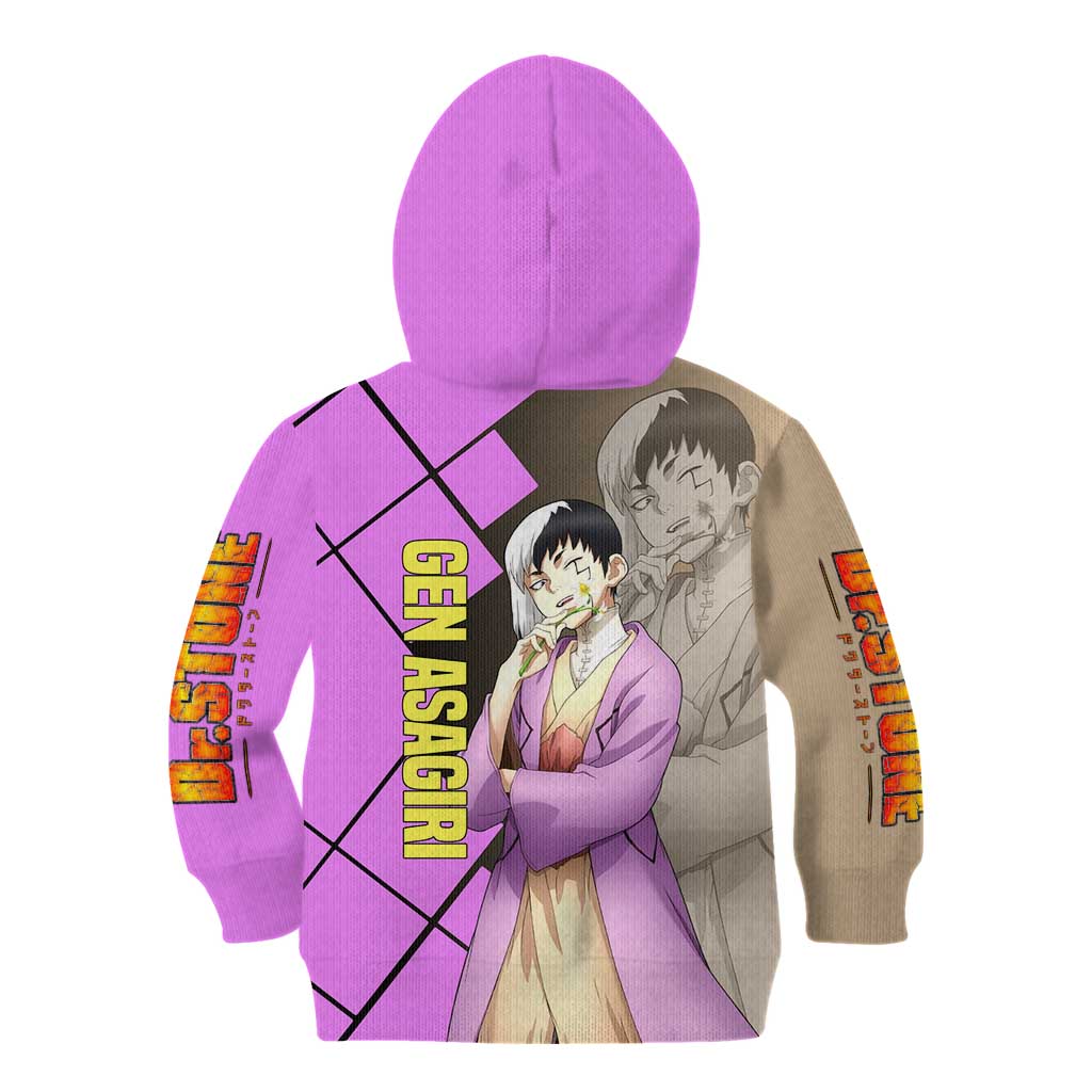 Gen Asagiri Dr. Stone Kid Hoodie with Mind Reading Pose and Clever Strategy Design - The Mazicc