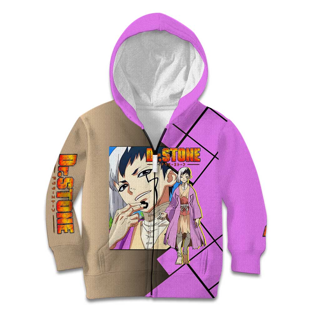 Gen Asagiri Dr. Stone Kid Hoodie with Mind Reading Pose and Clever Strategy Design - The Mazicc