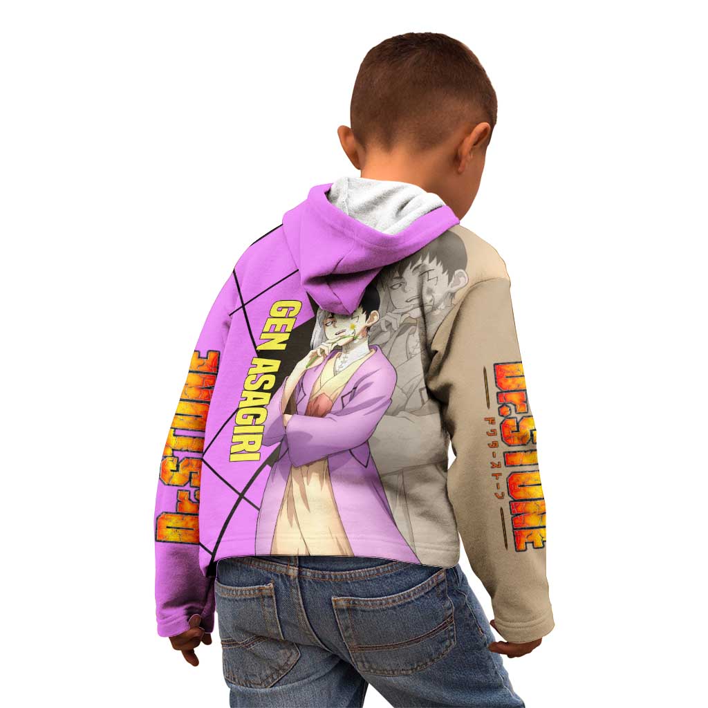 Gen Asagiri Dr. Stone Kid Hoodie with Mind Reading Pose and Clever Strategy Design - The Mazicc
