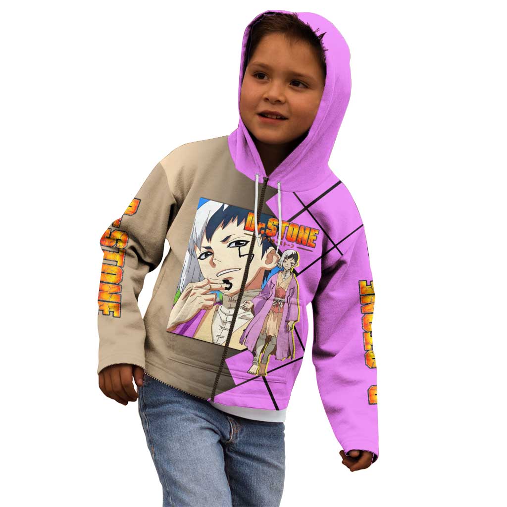 Gen Asagiri Dr. Stone Kid Hoodie with Mind Reading Pose and Clever Strategy Design - The Mazicc