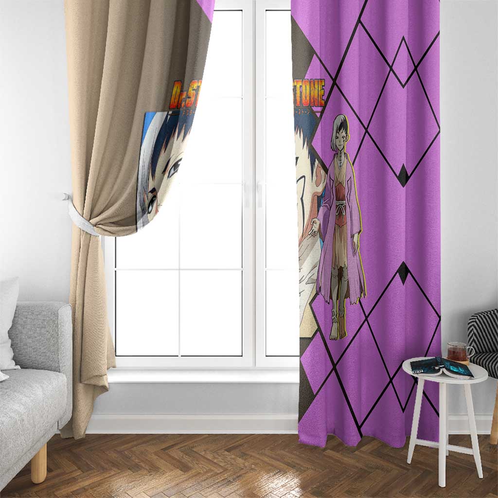 Gen Asagiri Dr. Stone Window Curtain with Mind Reading Pose and Clever Strategy Design - The Mazicc