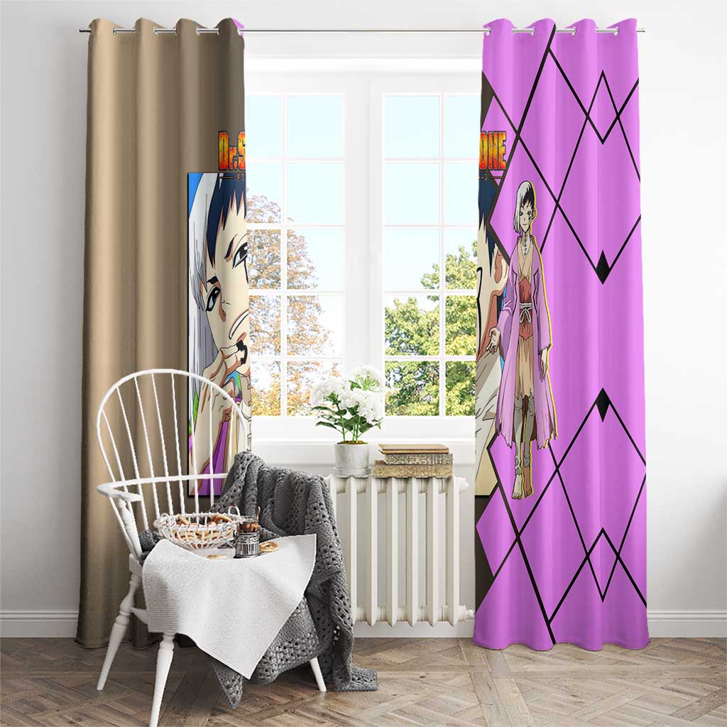 Gen Asagiri Dr. Stone Window Curtain with Mind Reading Pose and Clever Strategy Design - The Mazicc