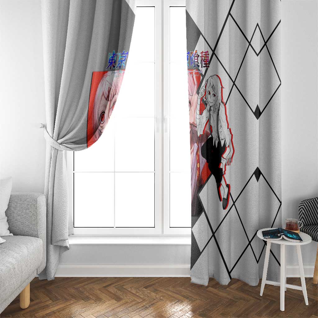 Shu Tsukiyama Tokyo Ghoul Window Curtain with Masked Combat Pose and Intense Action Design - The Mazicc