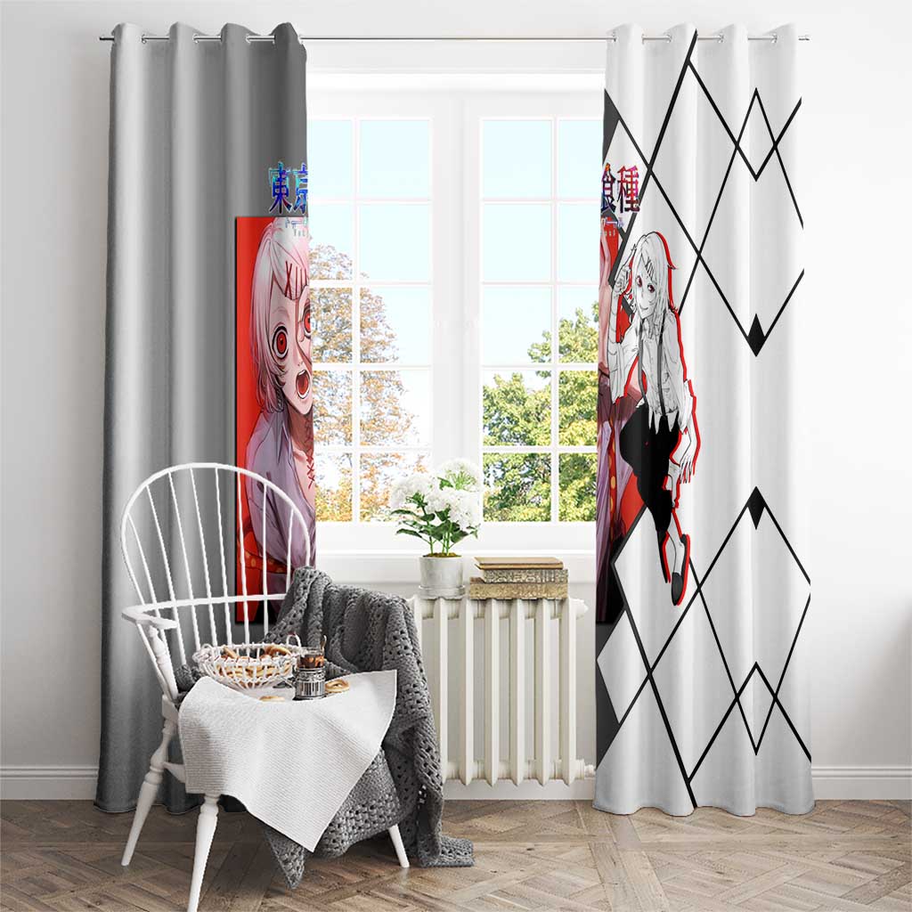 Shu Tsukiyama Tokyo Ghoul Window Curtain with Masked Combat Pose and Intense Action Design - The Mazicc