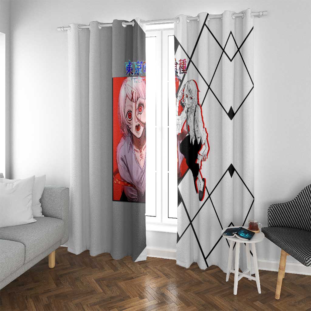 Shu Tsukiyama Tokyo Ghoul Window Curtain with Masked Combat Pose and Intense Action Design - The Mazicc