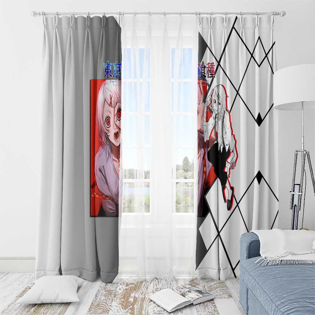 Shu Tsukiyama Tokyo Ghoul Window Curtain with Masked Combat Pose and Intense Action Design - The Mazicc
