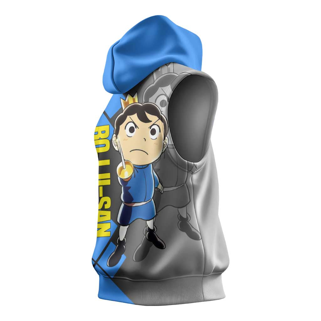 Boji San Ranking of Kings Sleeveless Hoodie with Brave Hero Pose and Courageous Adventure Design - The Mazicc