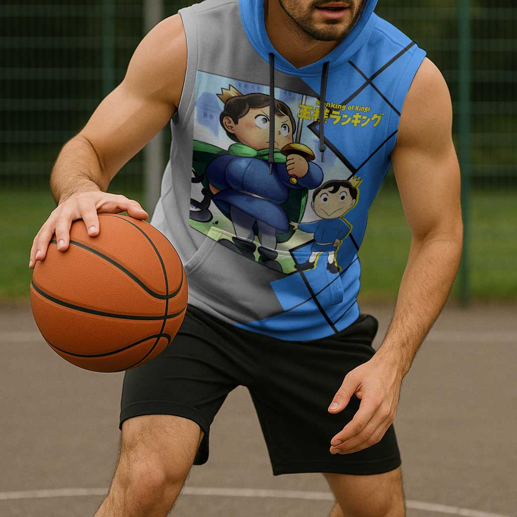 Boji San Ranking of Kings Sleeveless Hoodie with Brave Hero Pose and Courageous Adventure Design - The Mazicc