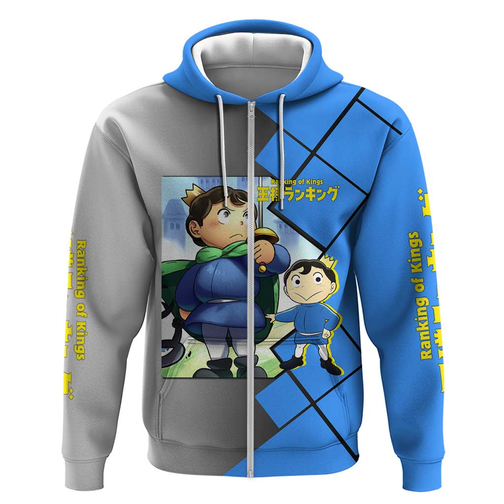 Boji San Ranking of Kings Zip Hoodie with Brave Hero Pose and Courageous Adventure Design - The Mazicc