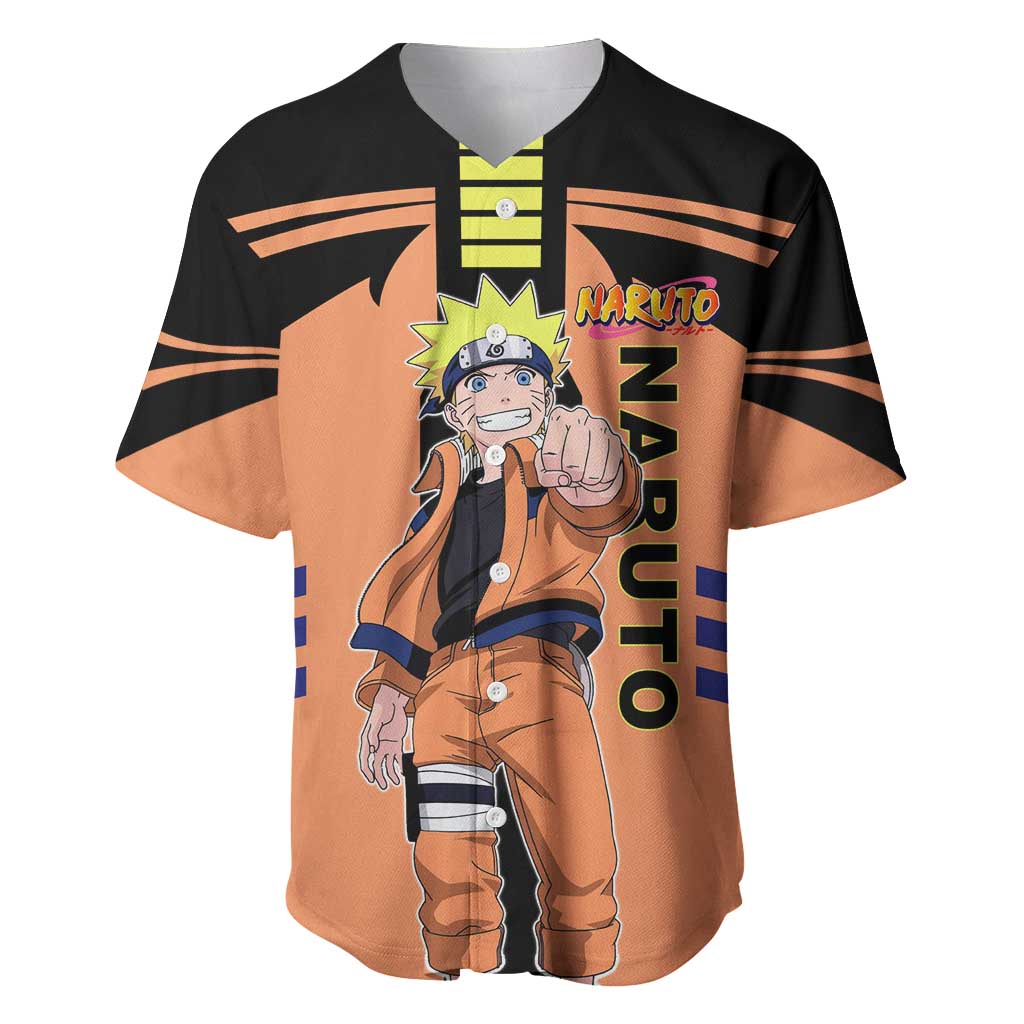 Naruto Uzumaki Naruto Baseball Jersey with Sage Mode and Rasengan Ninja Action Design - The Mazicc