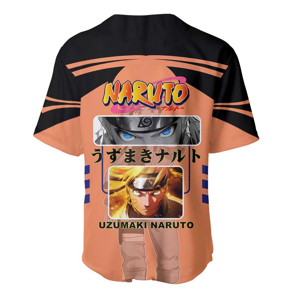 Naruto Uzumaki Naruto Baseball Jersey with Sage Mode and Rasengan Ninja Action Design - The Mazicc