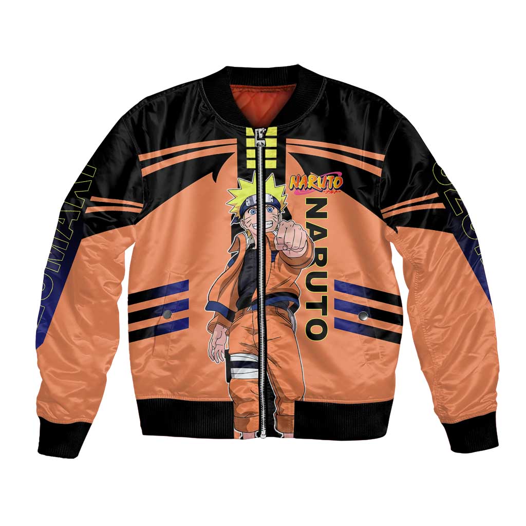 Naruto Uzumaki Naruto Bomber Jacket with Sage Mode and Rasengan Ninja Action Design - The Mazicc