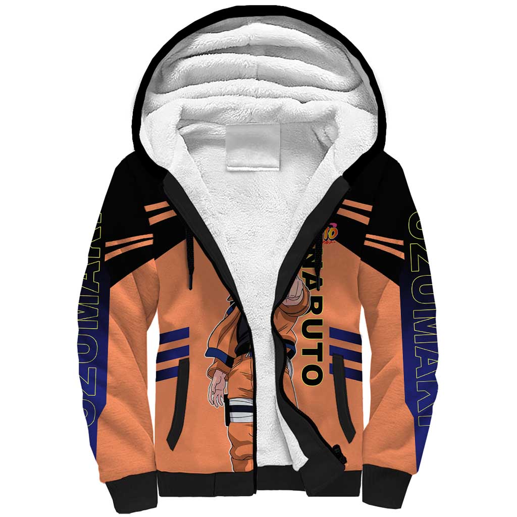 Naruto Uzumaki Naruto Sherpa Hoodie with Sage Mode and Rasengan Ninja Action Design - The Mazicc
