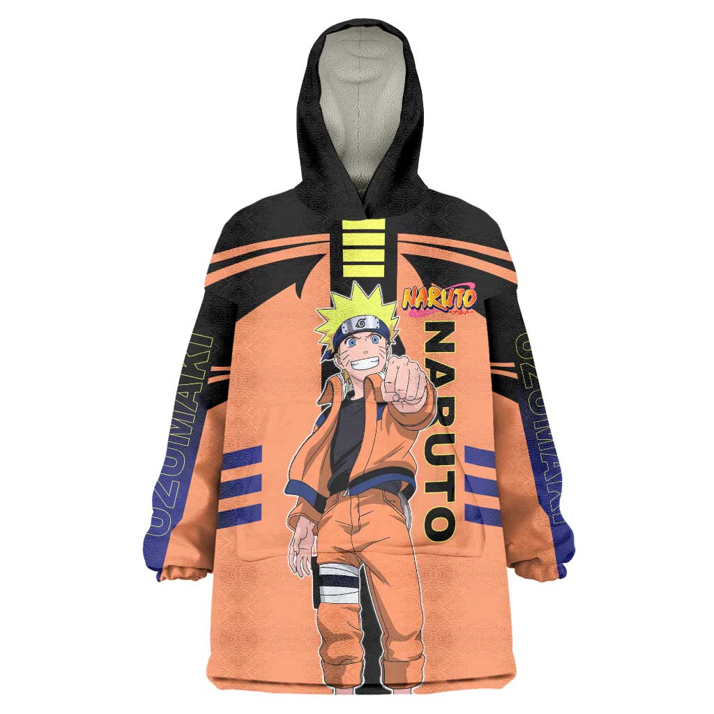 Naruto Uzumaki Naruto Wearable Blanket Hoodie with Sage Mode and Rasengan Ninja Action Design - The Mazicc