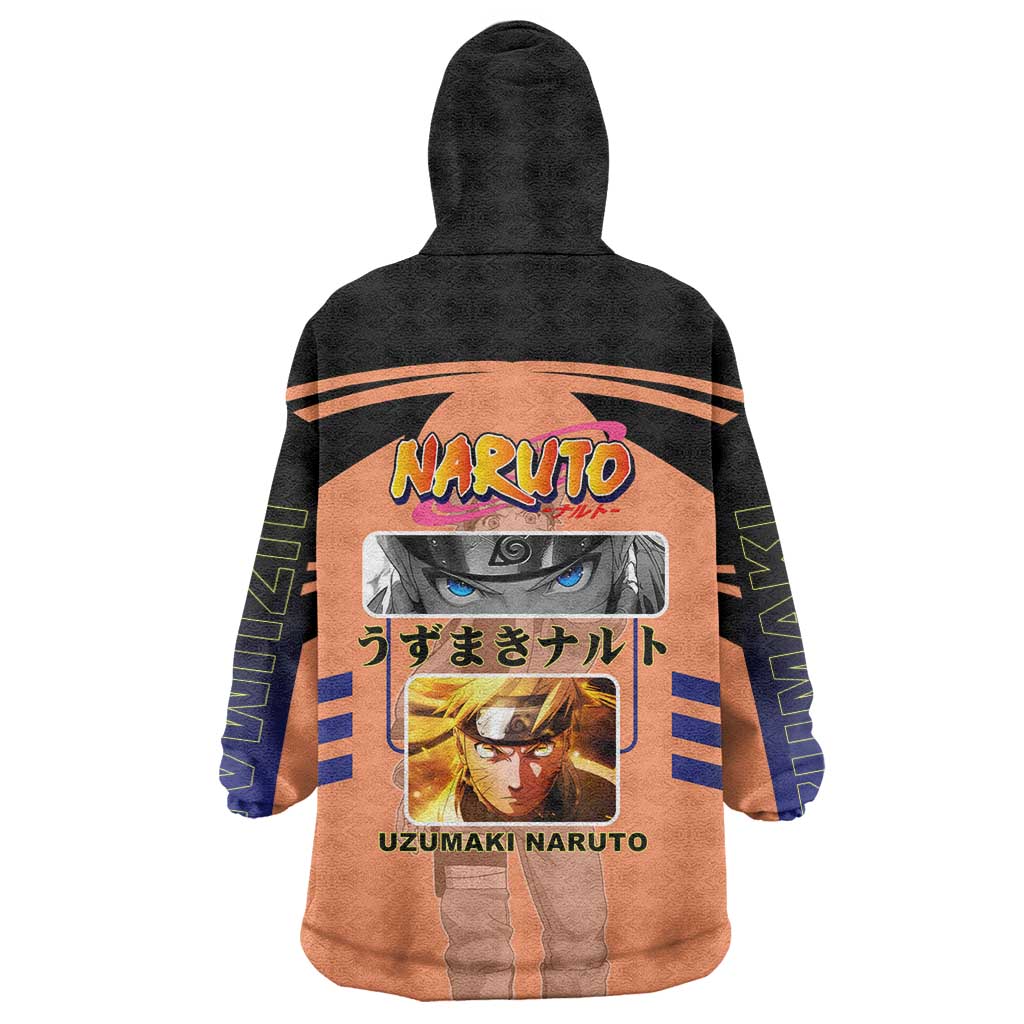 Naruto Uzumaki Naruto Wearable Blanket Hoodie with Sage Mode and Rasengan Ninja Action Design - The Mazicc