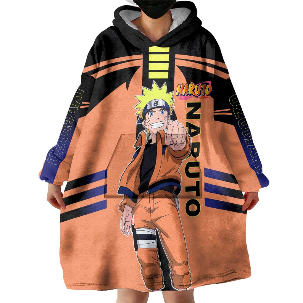 Naruto Uzumaki Naruto Wearable Blanket Hoodie with Sage Mode and Rasengan Ninja Action Design - The Mazicc