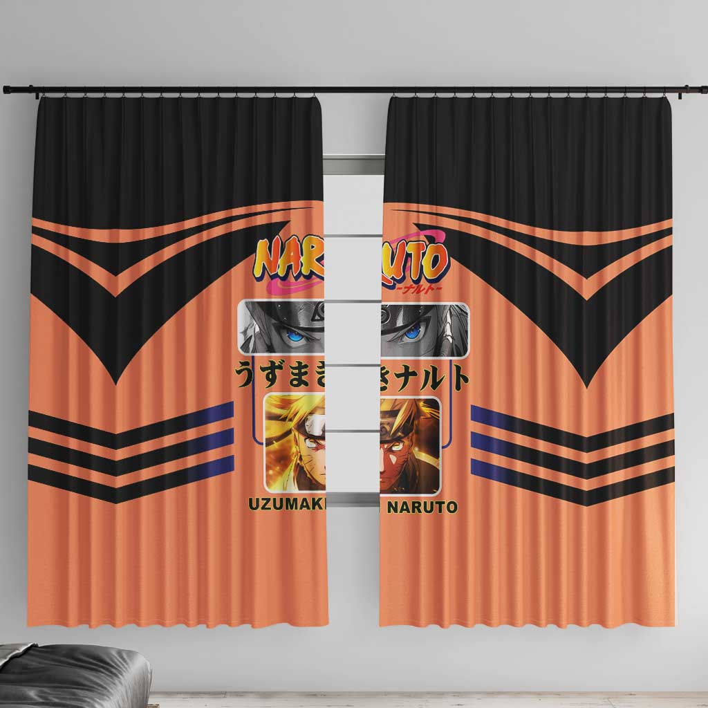 Naruto Uzumaki Naruto Window Curtain with Sage Mode and Rasengan Ninja Action Design - The Mazicc