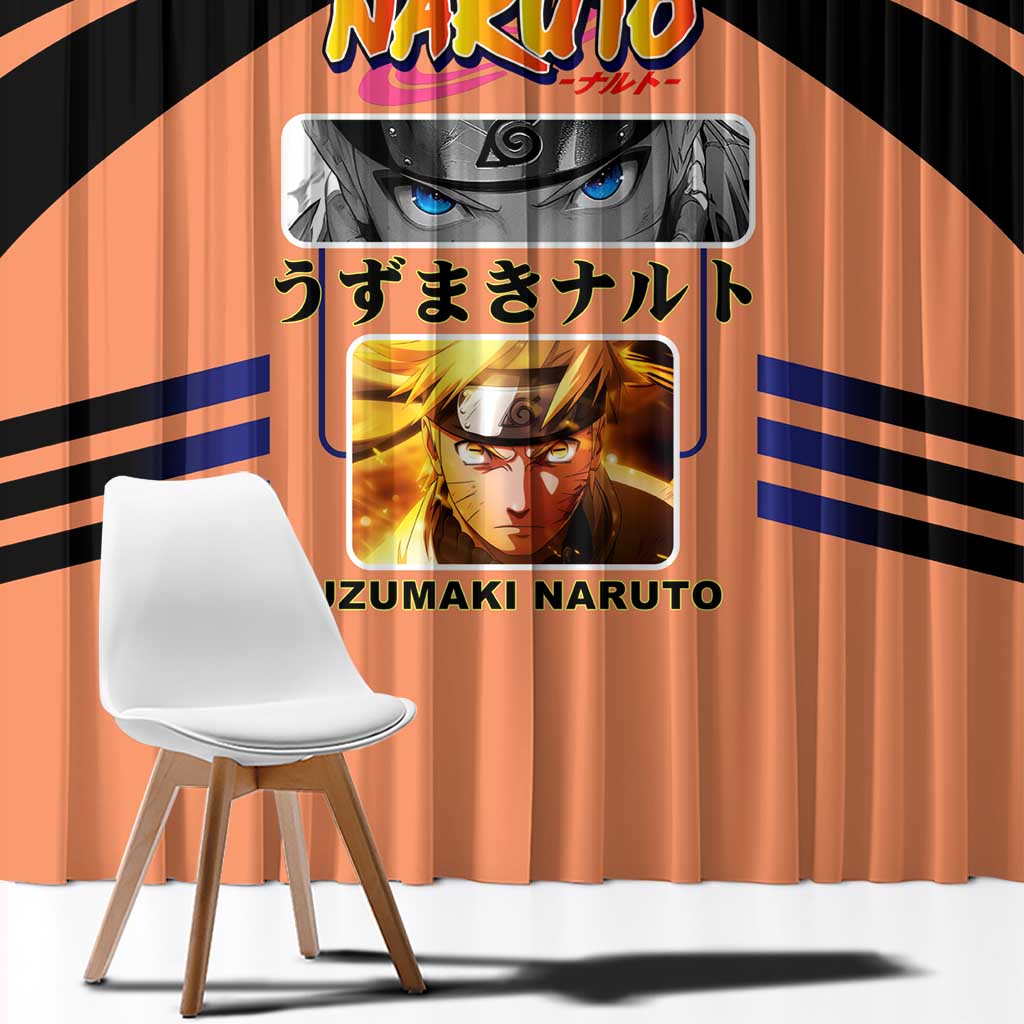 Naruto Uzumaki Naruto Window Curtain with Sage Mode and Rasengan Ninja Action Design - The Mazicc