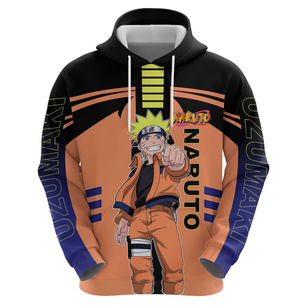 Naruto Uzumaki Naruto Zip Hoodie with Sage Mode and Rasengan Ninja Action Design - The Mazicc