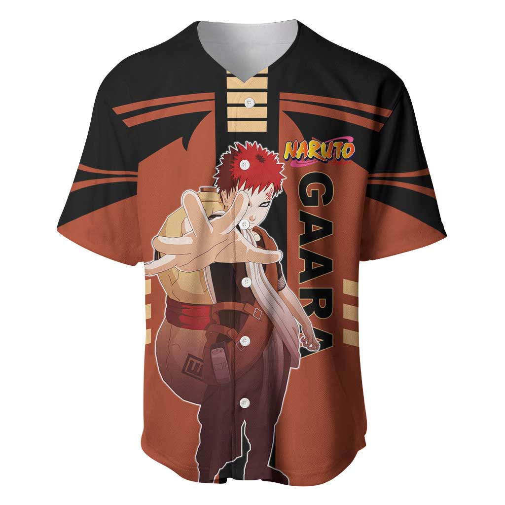 Gaara Naruto Baseball Jersey with Sand Manipulation and Desert Ninja Design - The Mazicc