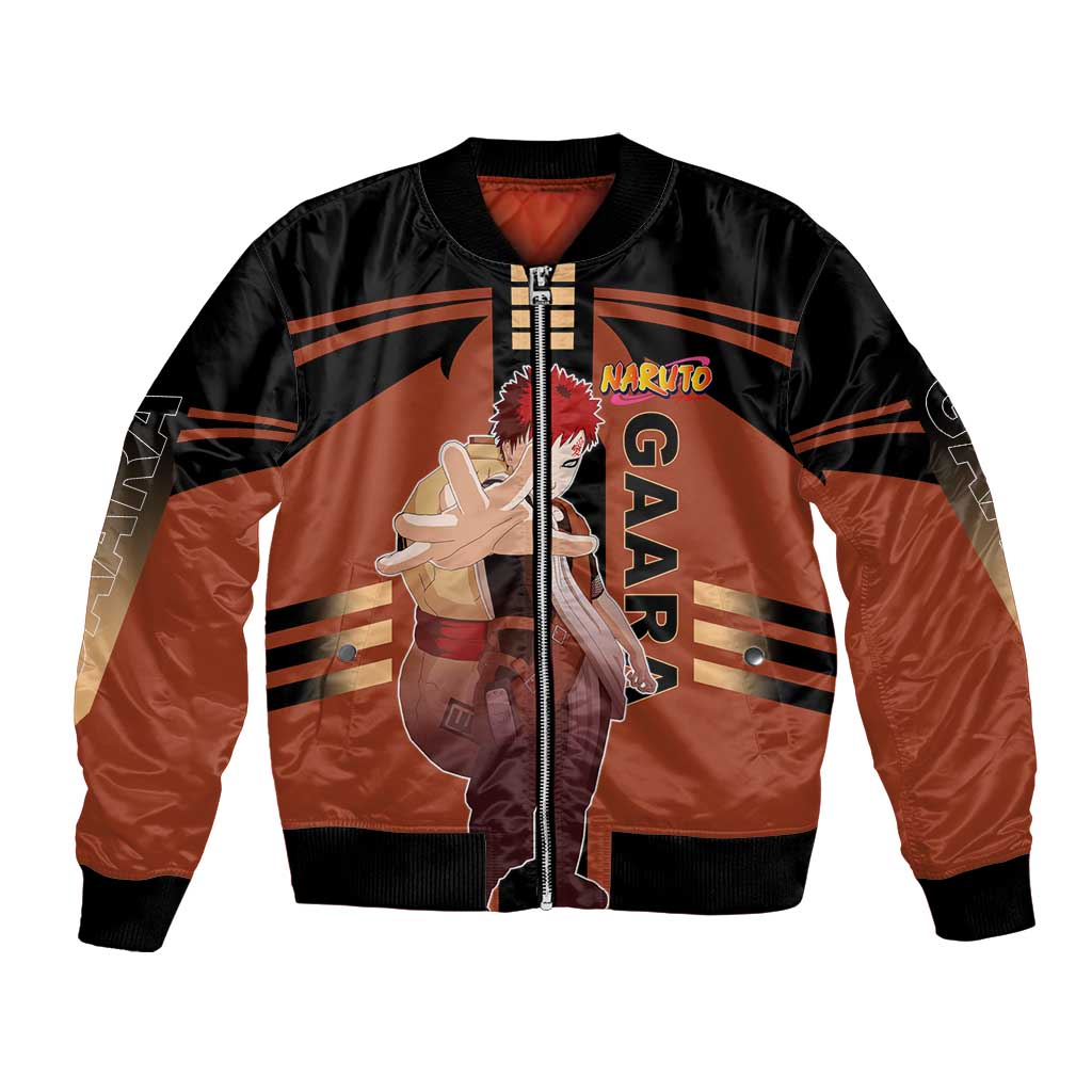 Gaara Naruto Bomber Jacket with Sand Manipulation and Desert Ninja Design - The Mazicc