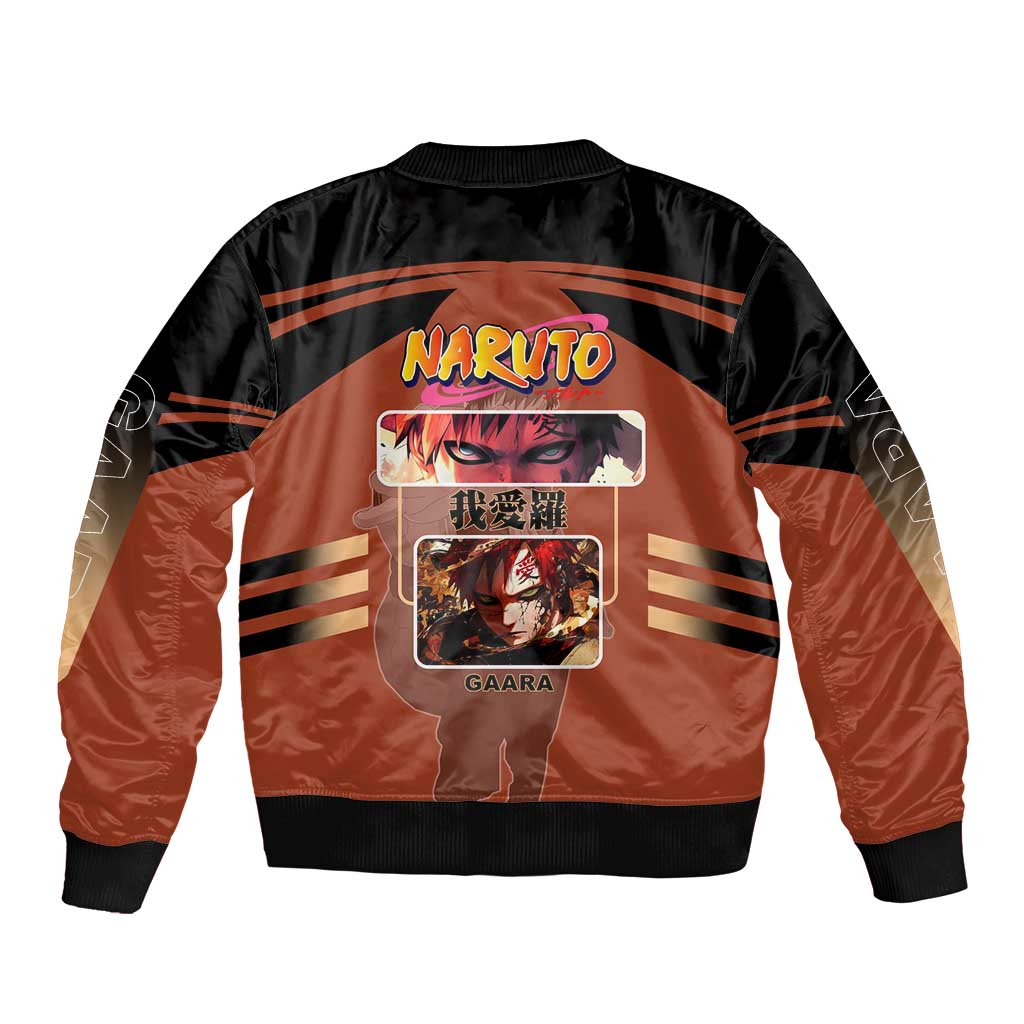 Gaara Naruto Bomber Jacket with Sand Manipulation and Desert Ninja Design - The Mazicc