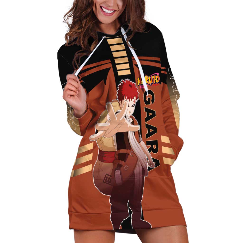Gaara Naruto Hoodie Dress with Sand Manipulation and Desert Ninja Design - The Mazicc