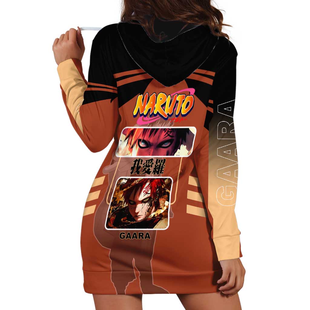 Gaara Naruto Hoodie Dress with Sand Manipulation and Desert Ninja Design - The Mazicc