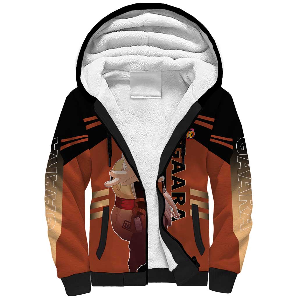 Gaara Naruto Sherpa Hoodie with Sand Manipulation and Desert Ninja Design - The Mazicc