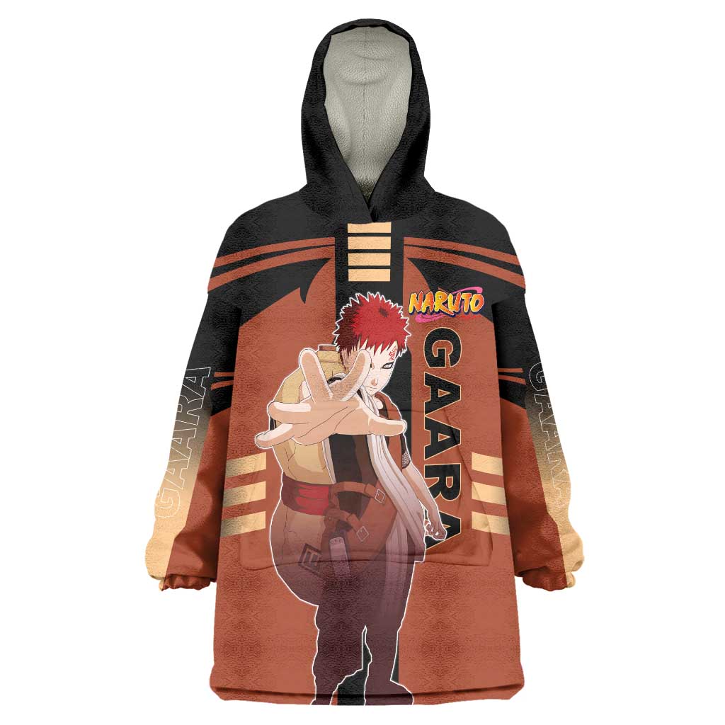 Gaara Naruto Wearable Blanket Hoodie with Sand Manipulation and Desert Ninja Design - The Mazicc
