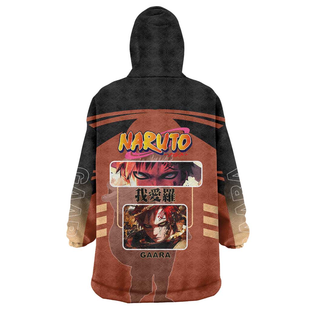 Gaara Naruto Wearable Blanket Hoodie with Sand Manipulation and Desert Ninja Design - The Mazicc