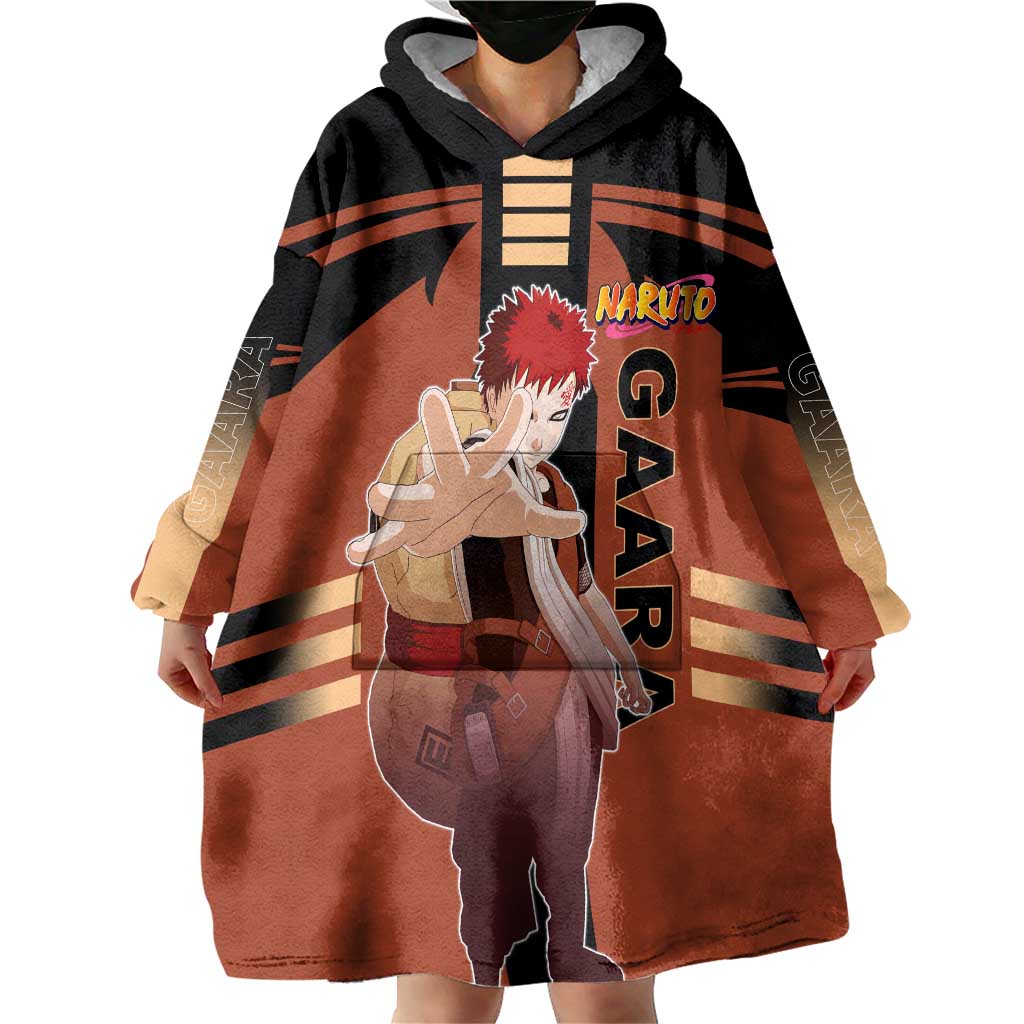 Gaara Naruto Wearable Blanket Hoodie with Sand Manipulation and Desert Ninja Design - The Mazicc