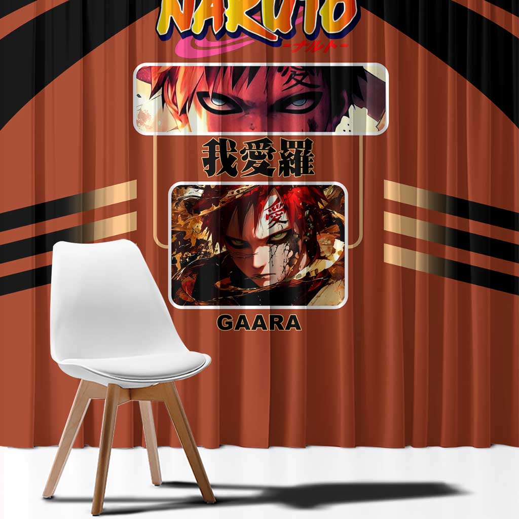 Gaara Naruto Window Curtain with Sand Manipulation and Desert Ninja Design - The Mazicc