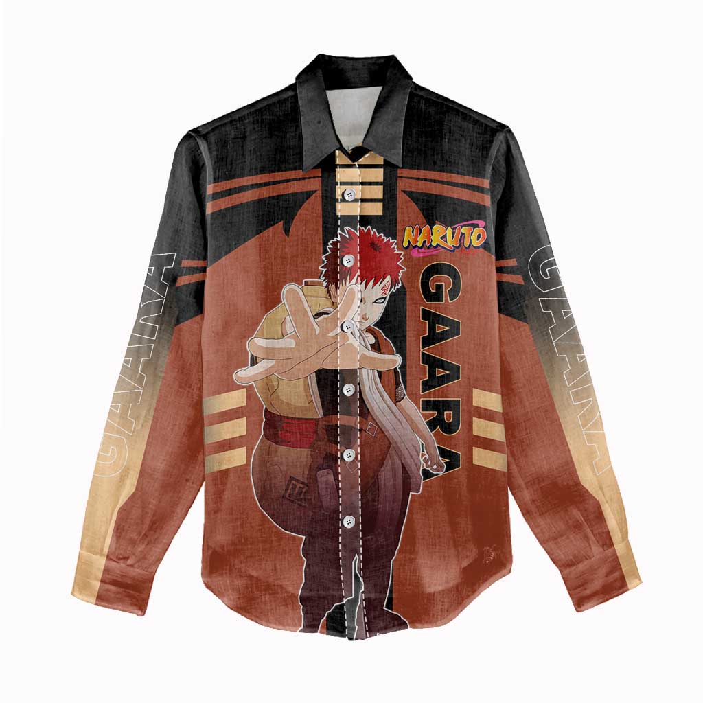 Gaara Naruto Women Casual Shirt with Sand Manipulation and Desert Ninja Design - The Mazicc
