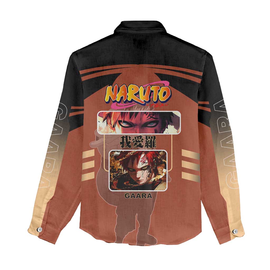 Gaara Naruto Women Casual Shirt with Sand Manipulation and Desert Ninja Design - The Mazicc