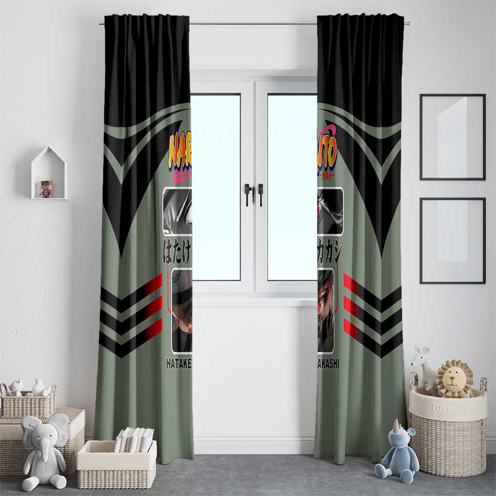 Kakashi Hatake Naruto Window Curtain with Sharingan and Lightning Ninja Action Design - The Mazicc