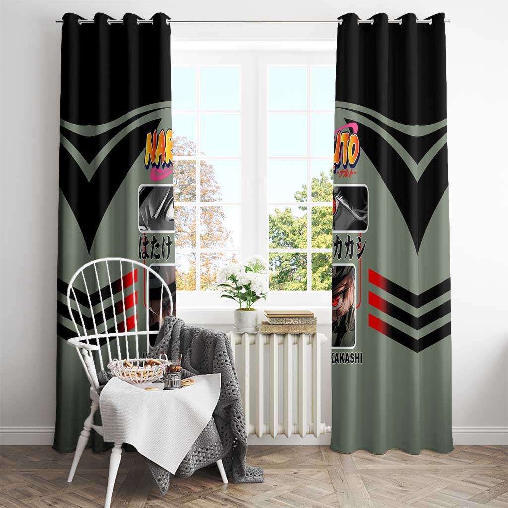 Kakashi Hatake Naruto Window Curtain with Sharingan and Lightning Ninja Action Design - The Mazicc