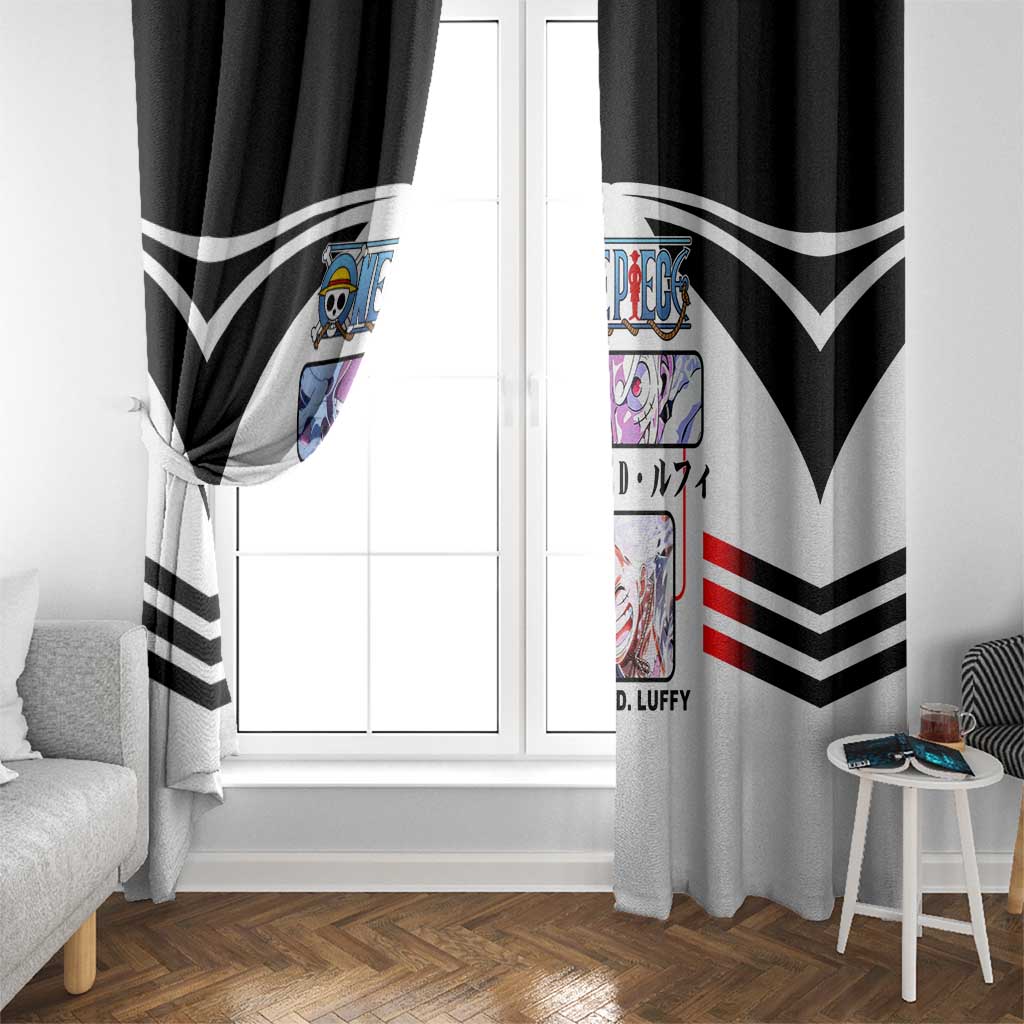 Monkey D. Luffy One Piece Window Curtain with Gear 5 Stretching and Pirate Adventure Design - The Mazicc