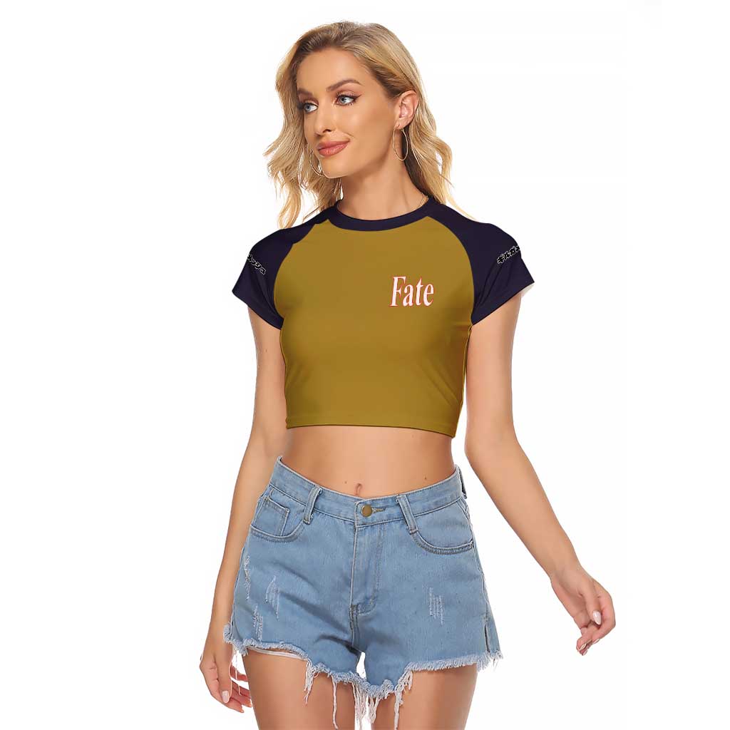 Gilgamesh Fate Series Raglan Cropped T Shirt Anime Style