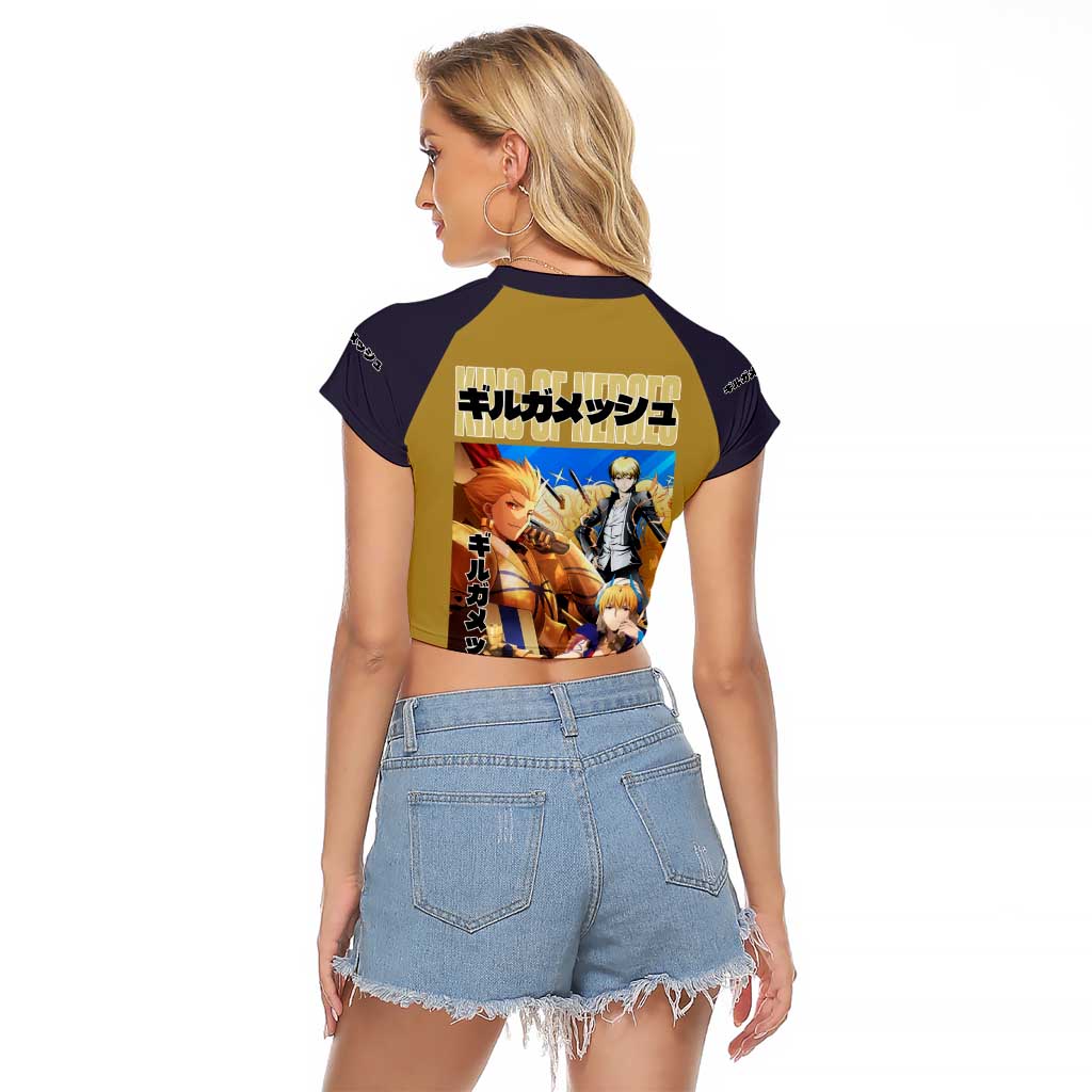 Gilgamesh Fate Series Raglan Cropped T Shirt Anime Style