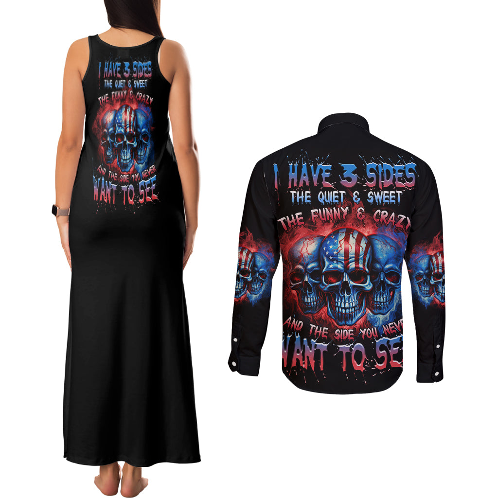 i-have-3-sides-3-skulls-couples-matching-tank-maxi-dress-and-long-sleeve-button-shirt